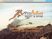 Tablet Screenshot of proactivesportandspine.com